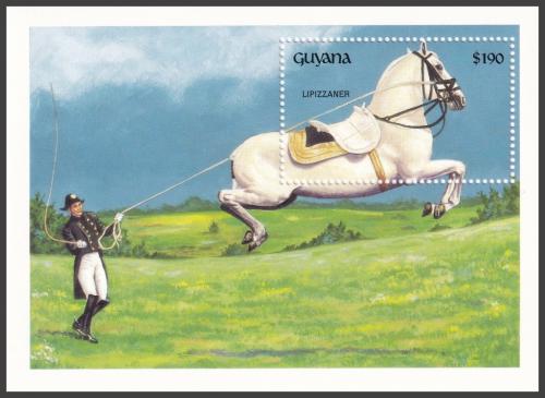 Potov znmka Guyana 1992 Drezura kone Mi# Block 200 Kat 9.50