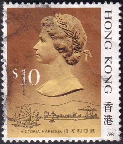 Potov znmka Hongkong 1991 Krovna Albeta II. Mi# 519 V Kat 7