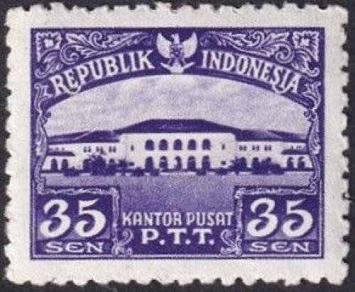 Potov znmka Indonzia 1953 Hlavn pota v Bandungu Mi# 101