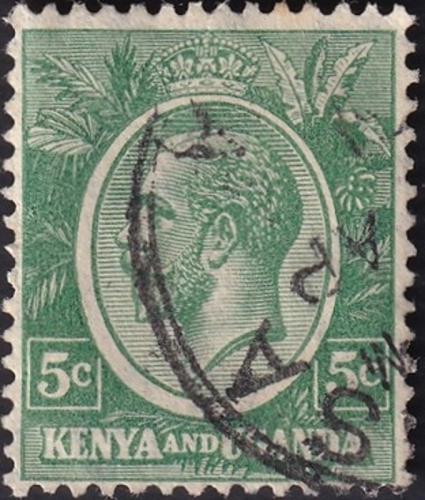 Potov znmka Kea a Uganda 1927 Kr Juraj V. 1A Mi# 22