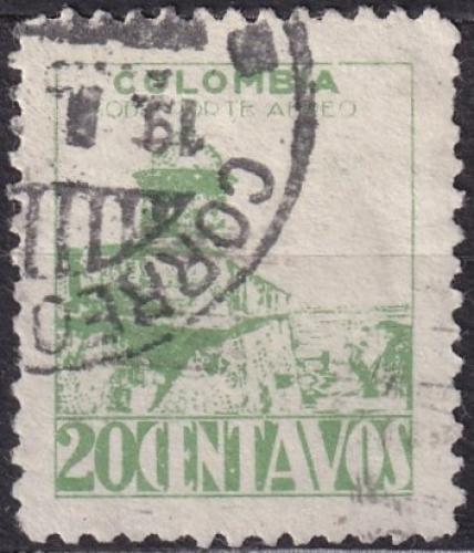 Potov znmka Kolumbia 1945 Pevnost San Sebastian Mi# 469