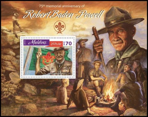 Potov znmka Maldivy 2016 Robert Baden-Powell Mi# Block 928 Kat 9