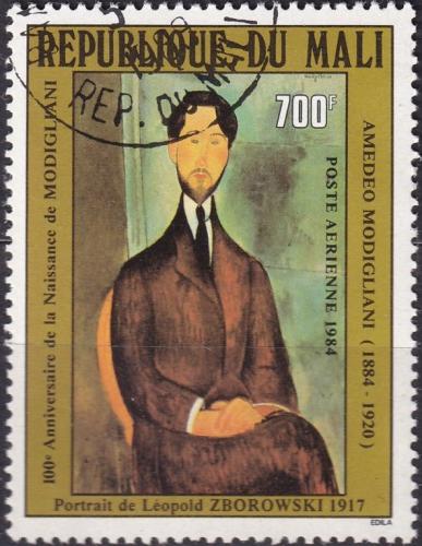 Potov znmka Mali 1984 Umenie, Amedeo Modigliani Mi# 988 