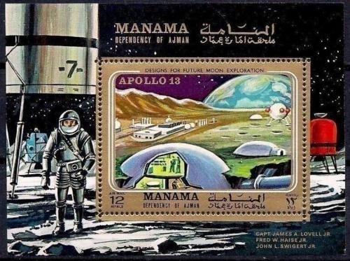 Potov znmka Manma 1970 Mise Apollo 13 Mi# Block 63 A Kat 9