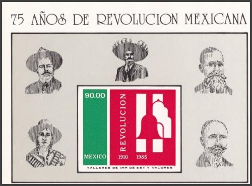 Potov znmka Mexiko 1985 Mexick revolcia Mi# Block 31