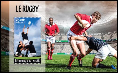 Potov znmka Niger 2016 Rugby Mi# Block 546 Kat 10