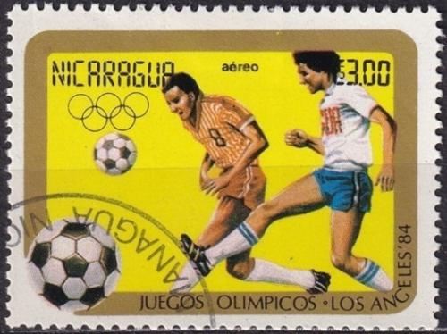 Potov znmka Nikaragua 1984 LOH Los Angeles, futbal Mi# 2526