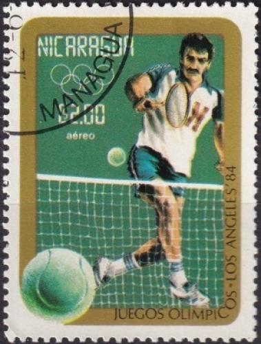 Potov znmka Nikaragua 1984 LOH Los Angeles, tenis Mi# 2525