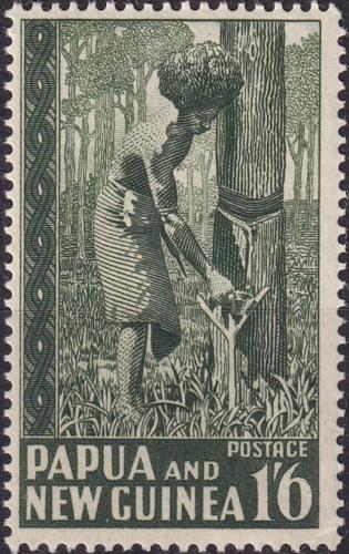 Potov znmka Papua Nov Guinea 1952 Sbr kauuku Mi# 16 Kat 12