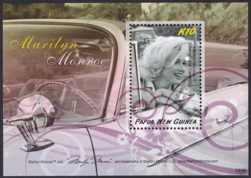 Potov znmka Papua Nov Guinea 2008 Marilyn Monroe Mi# Block 66 Kat 7