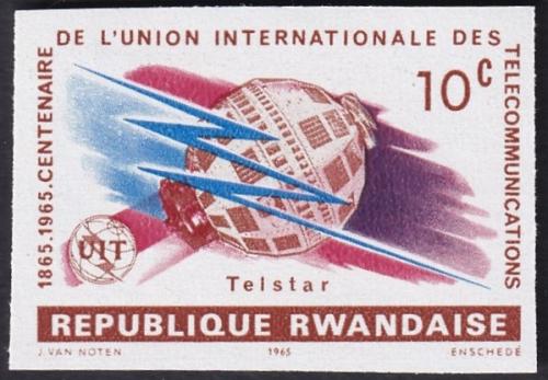 Potov znmka Rwanda 1965 Vro ITU neperf. Mi# 114 B