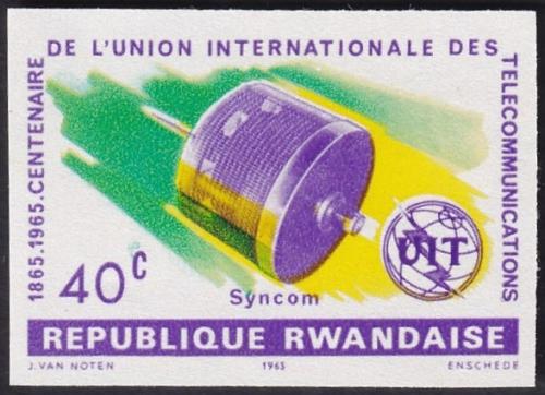 Potov znmka Rwanda 1965 Vro ITU neperf. Mi# 115 B