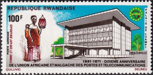 Potov znmka Rwanda 1971 Africk potovn unie Mi# 463 