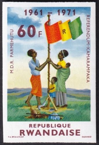 Potov znmka Rwanda 1972 Nezvislost neperf. Mi# 499 B Kat 10.60