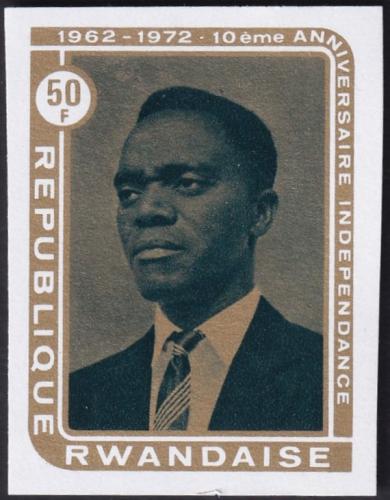 Potov znmka Rwanda 1972 Prezident Kayibanda neperf. Mi# 520 B Kat 7