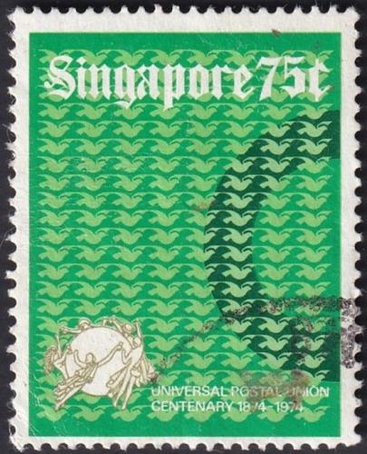 Potov znmka Singapur 1974 UPU, 100. vroie 1A Mi# 217