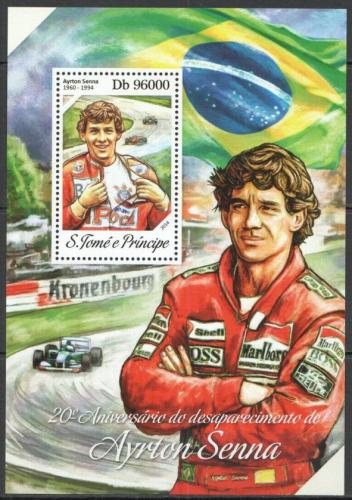 Potov znmka Svt Tom 2014 Ayrton Senna, Formule 1 Mi# Block 969 Kat 10