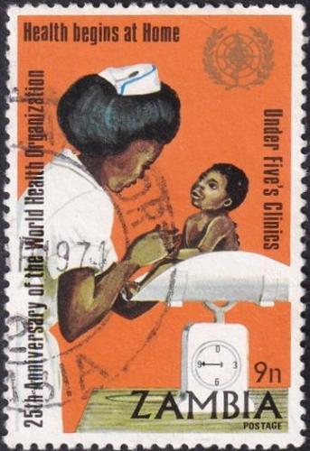 Potov znmka Zambia 1973 WHO, 25. vroie Mi# 112