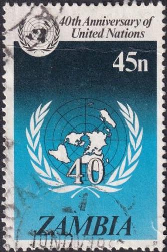 Potov znmka Zambia 1985 OSN, 40. vroie Mi# 346