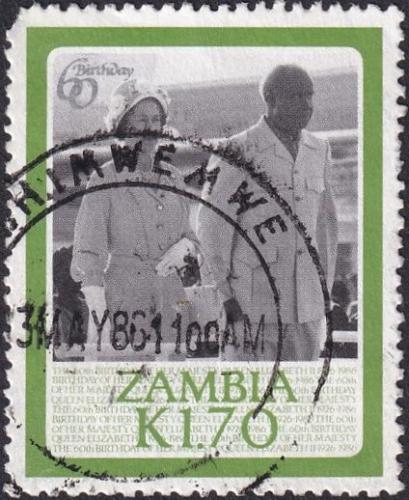 Potov znmka Zambia 1986 Krovna Albeta II. Mi# 355