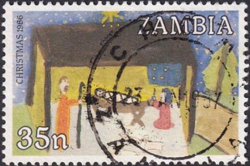 Potov znmka Zambia 1986 Vianoce Mi# 369