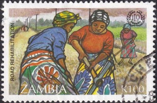 Potov znmka Zambia 1995 ILO, 75. vroie Mi# 645