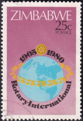 Potov znmka Zimbabwe 1980 Rotary Intl., 75. vroie Mi# 245