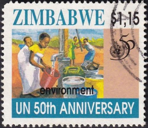 Potov znmka Zimbabwe 1995 OSN, 50. vroie 1A Mi# 565