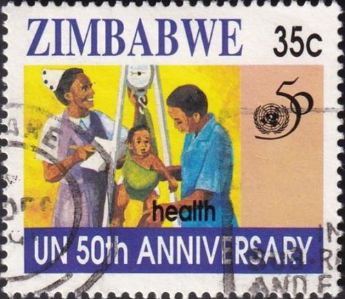 Potov znmka Zimbabwe 1995 OSN, 50. vroie Mi# 564