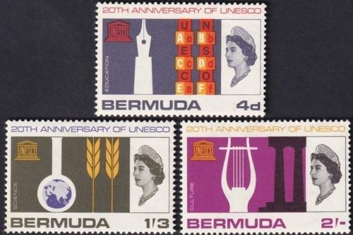 Potov znmky Bermudy 1966 UNESCO, 20. vroie Mi# 196-98 Kat 6