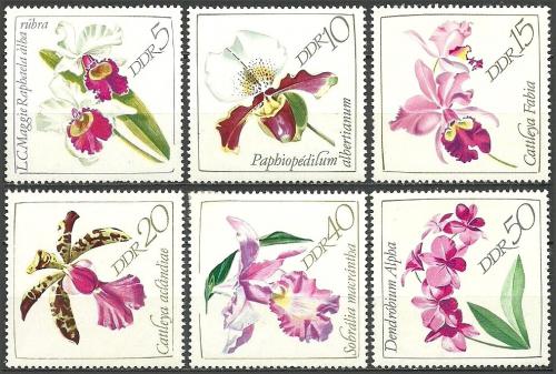Potov znmky DDR 1968 Orchideje Mi# 1420-25