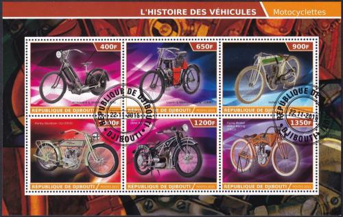 Potov znmky Dibutsko 2015 Historick motocykly 2E Mi# N/N