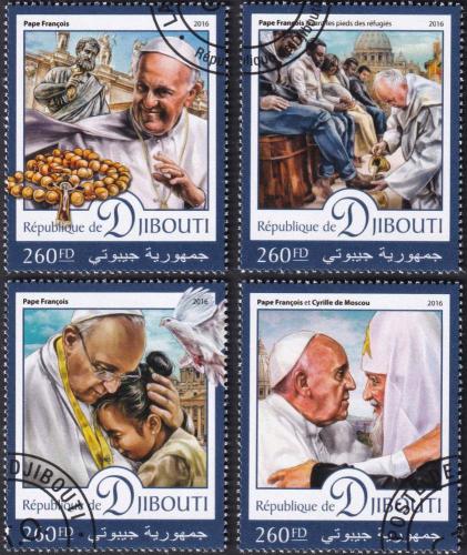 Potov znmky Dibutsko 2016 Pape Frantiek 1D Mi# 1199-1202 Kat 10