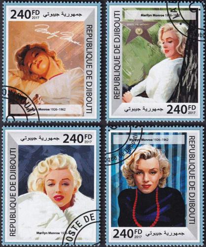 Potov znmky Dibutsko 2017 Marilyn Monroe 1D Mi# 1901-04 Kat 10