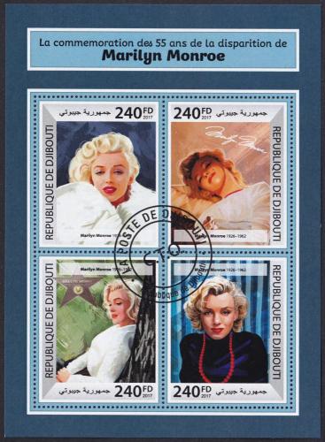 Potov znmky Dibutsko 2017 Marilyn Monroe 1E Mi# 1901-04 Kat 10