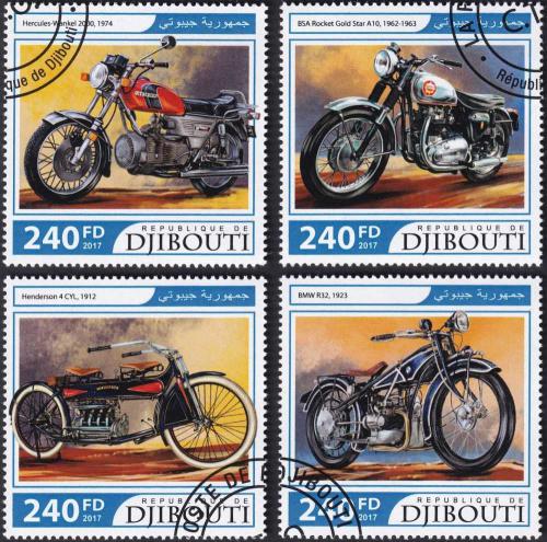 Potov znmky Dibutsko 2017 Motocykle 1D Mi# 1643-46 1B Kat 10