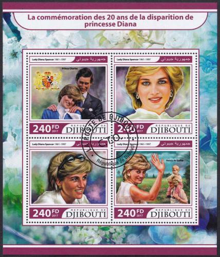 Potov znmky Dibutsko 2017 Princezna Diana 1E Mi# 1732-35 Kat 10