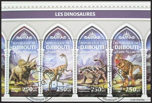 Potov znmky Dibutsko 2019 Dinosaury 1A Mi# 3317-20 Kat 10.50 - zvi obrzok