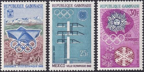 Potov znmky Gabon 1967 Olympijsk hry Mi# 270-72