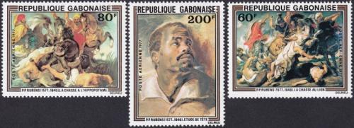 Potov znmky Gabon 1977 Umenie, Rubens Mi# 643-45