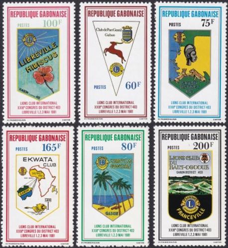 Potov znmky Gabon 1981 Znaky klub Lions Mi# 769-74 Kat 9