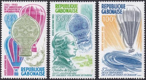 Potov znmky Gabon 1983 Histria letectvo Mi# 867-69 Kat 6.50