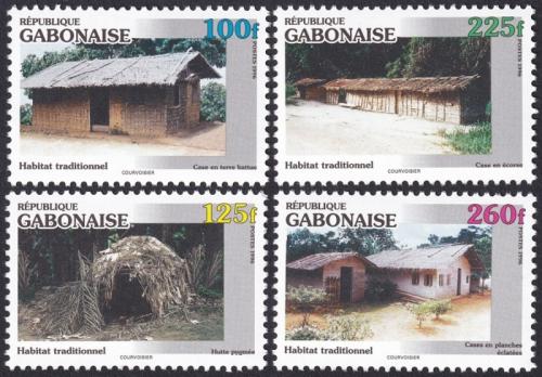 Potov znmky Gabon 1996 Tradin bydlen Mi# 1335-38 