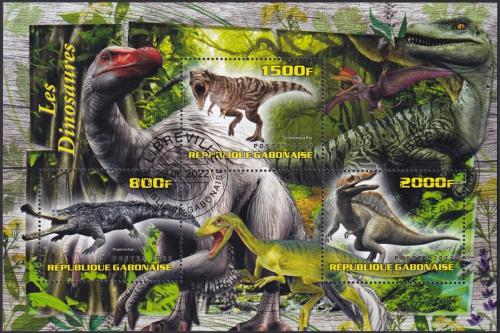 Potov znmky Gabon 2022 Dinosaury 1A Mi# N/N