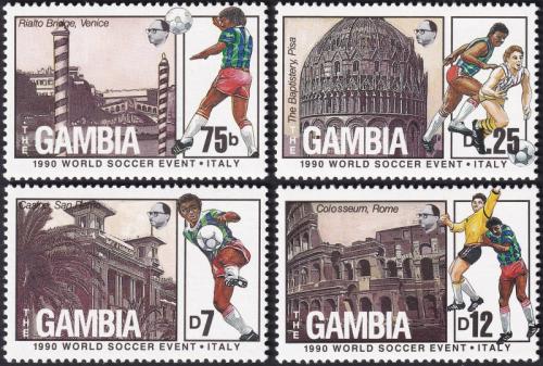 Potov znmky Gambia 1989 MS ve futbale Mi# 898-901