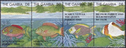 Potov znmky Gambia 1995 Ryby Mi# 2078-81 Kat 13