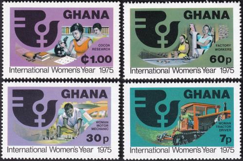 Potov znmky Ghana 1975 Medzinrodn rok en Mi# 605-08