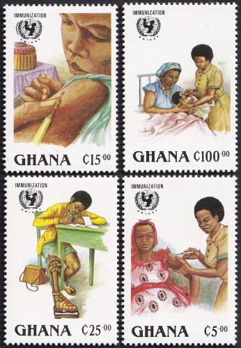 Potov znmky Ghana 1988 Pomoc dtem Mi# 1182-85