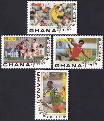 Potov znmky Ghana 1990 MS ve futbale nekompl