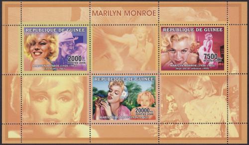 Potov znmky Guinea 2006 Marilyn Monroe Mi# Mi# 4314-16 Bogen